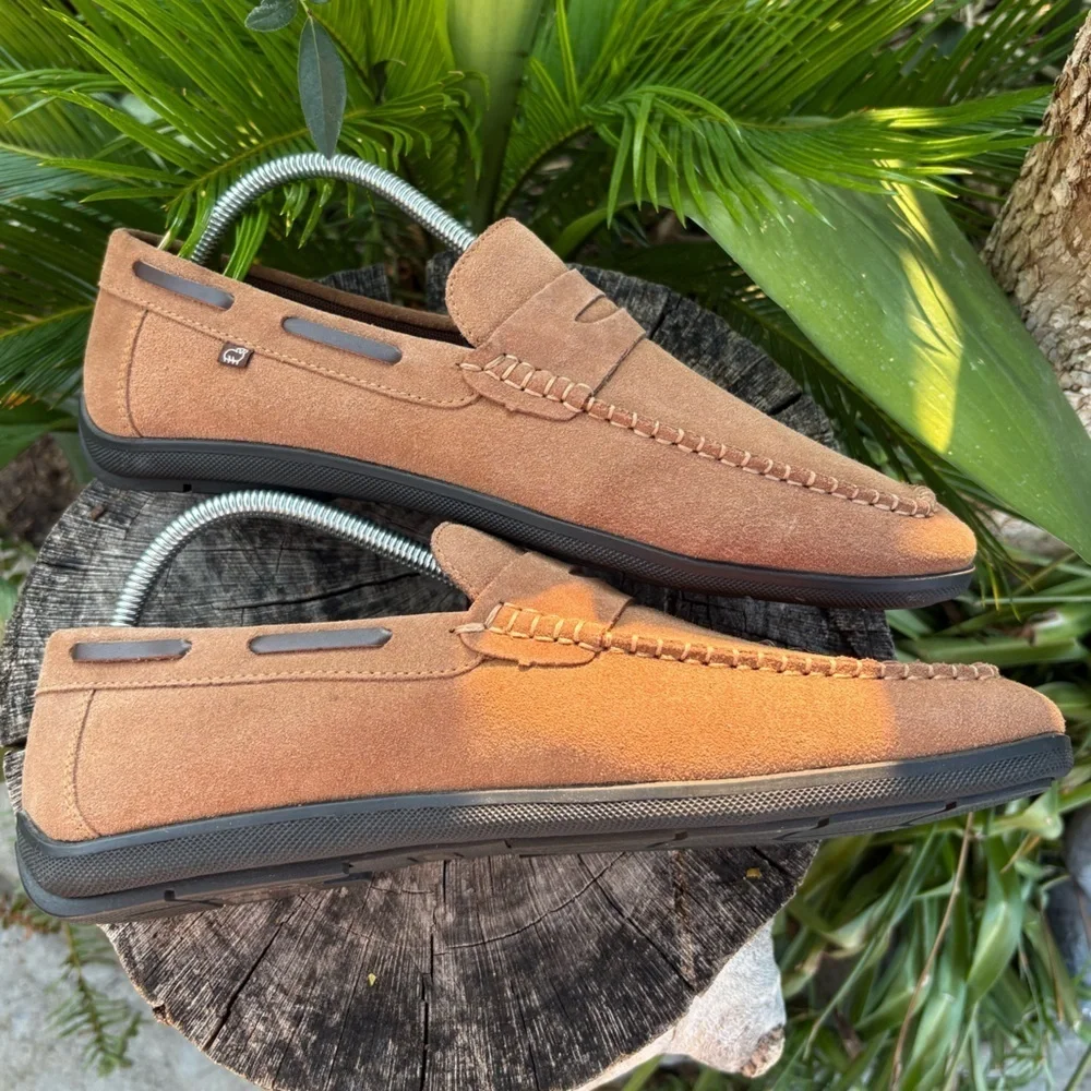 NEW Lamo Men's Connor Penny Loafer Moccasin In Chestnut | Size 10